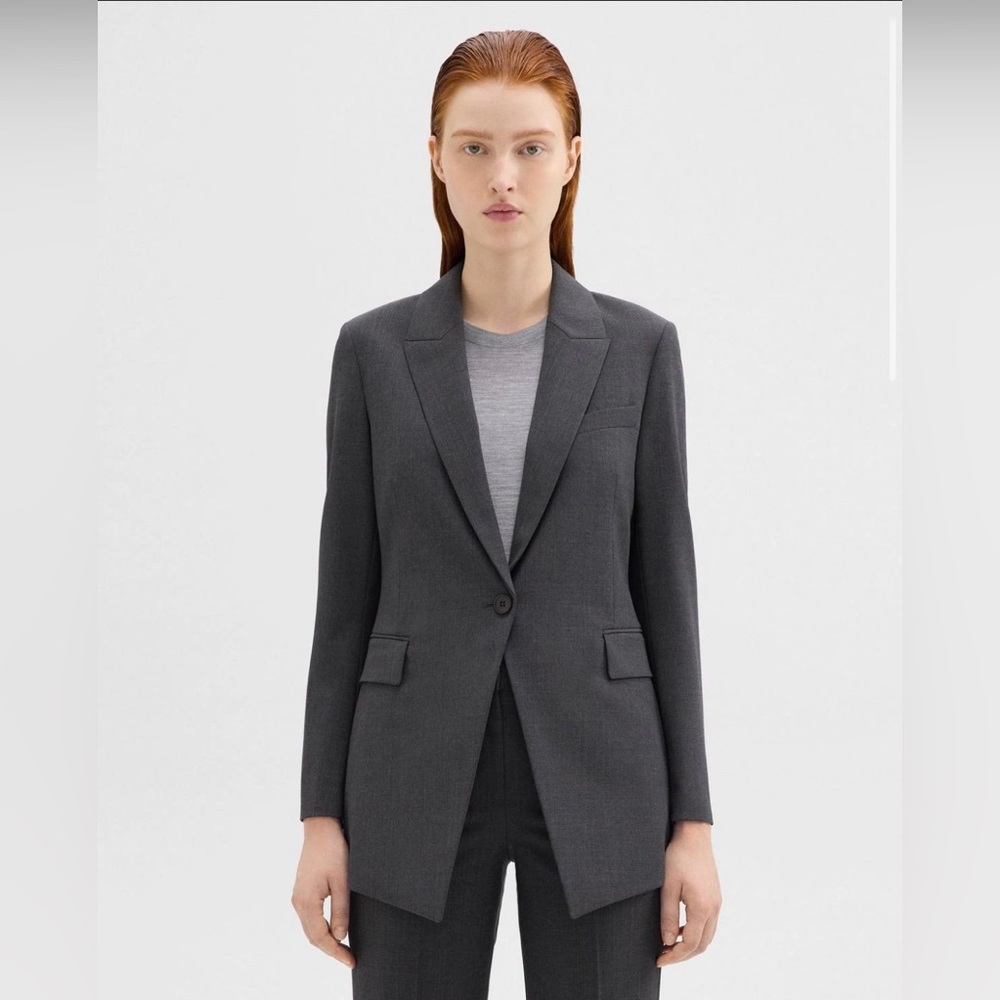 Theory NWOT Wool Etienne Blazer in Charcoal